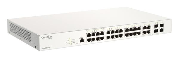 D-Link DBS-2000-28P 28xGb PoE+ Nuclias Smart Managed Switch 4x Combo Ports 1G, 193W (With 1 Year Lic) 