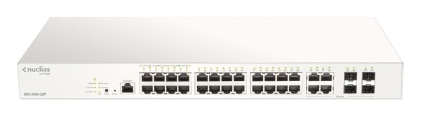 D-Link DBS-2000-28P 28xGb PoE+ Nuclias Smart Managed Switch 4x 1G Combo Ports, 193W (With 1 Year Lic)