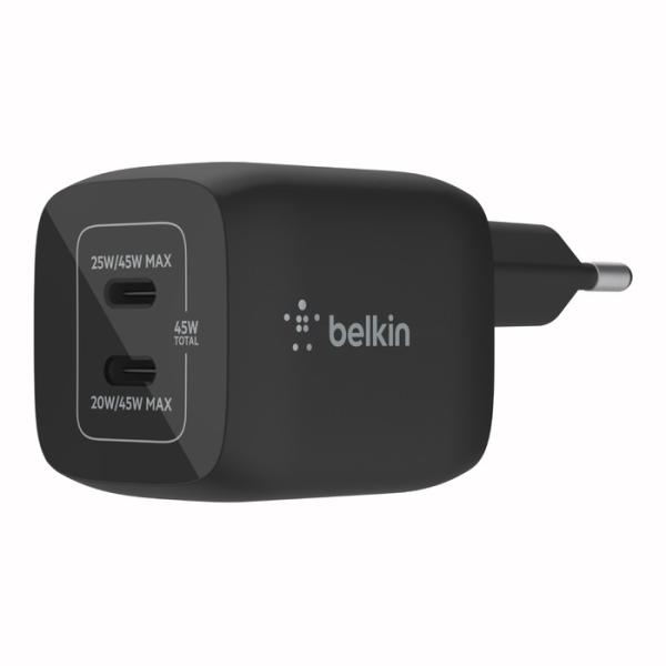Belkin nabíjačka 45W 2x USB-C, čierna