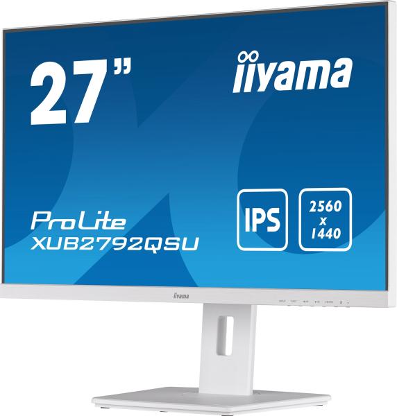 iiyama ProLite/ XUB2792QSU-W5/ 27"/ IPS/ QHD/ 75Hz/ 5ms/ White/ 3R 