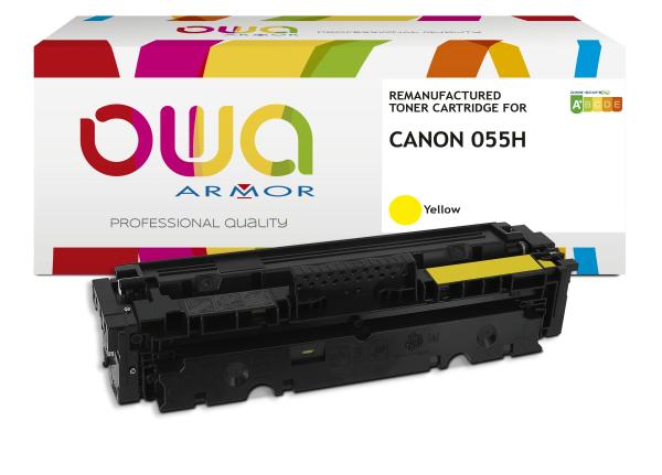 OWA Armor toner kompatibilní s Canon CRG-055H Y, 5900st, žlutá/ yellow