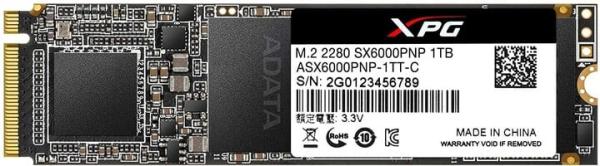 ADATA SX6000 Pro/ 1TB/ SSD/ M.2 NVMe/ 5R