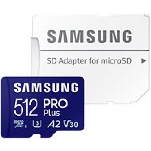 Samsung/ micro SDXC/ 512GB/ 180MBps/ Class 10/ + Adaptér/ Modrá 