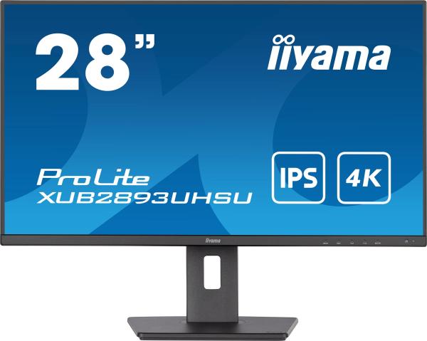 iiyama ProLite/ XUB2893UHSU-B5/ 28"/ IPS/ 4K UHD/ 60Hz/ 3ms/ Black/ 3R