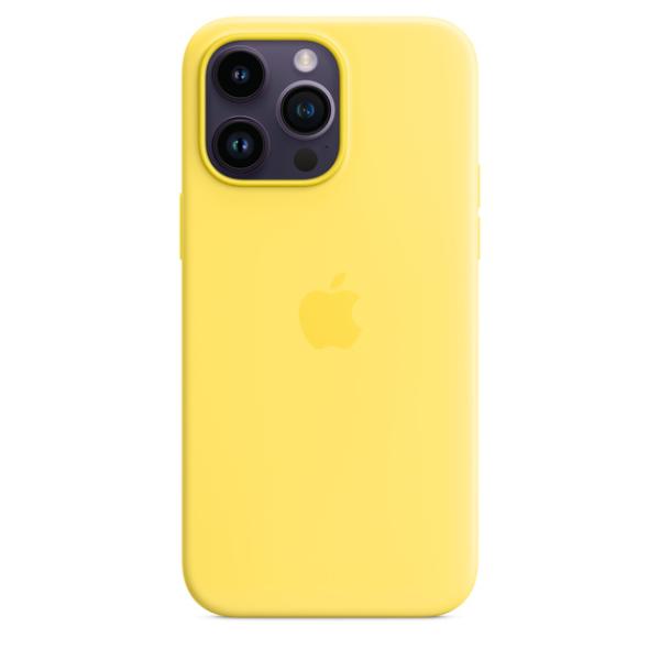 iPhone 14 Pre Max Silicone Case with MS - C.Yellow