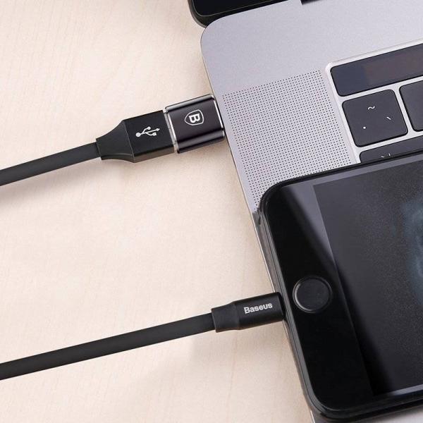 Baseus CATOTG-01 Adaptér z USB-A na USB-C Black 