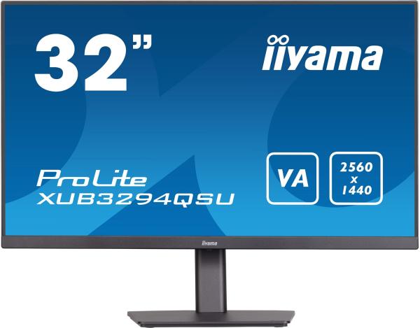 iiyama ProLite/ XUB3294QSU-B1/ 31, 5"/ VA/ QHD/ 75Hz/ 4ms/ Black/ 3R
