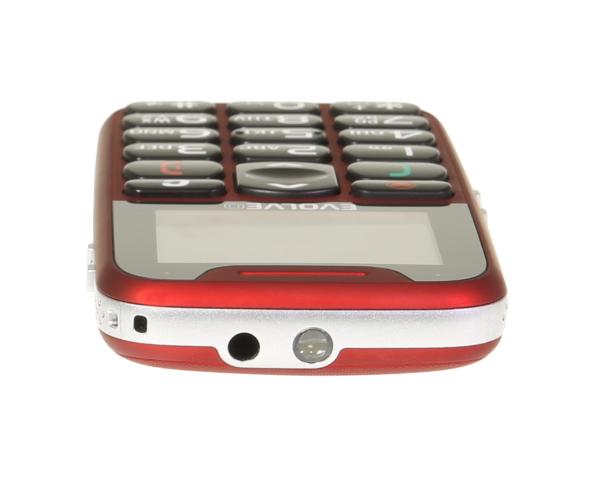 EVOLVEO EasyPhone, mobilní telefon pro seniory s nabíjecím stojánkem (červená barva) 