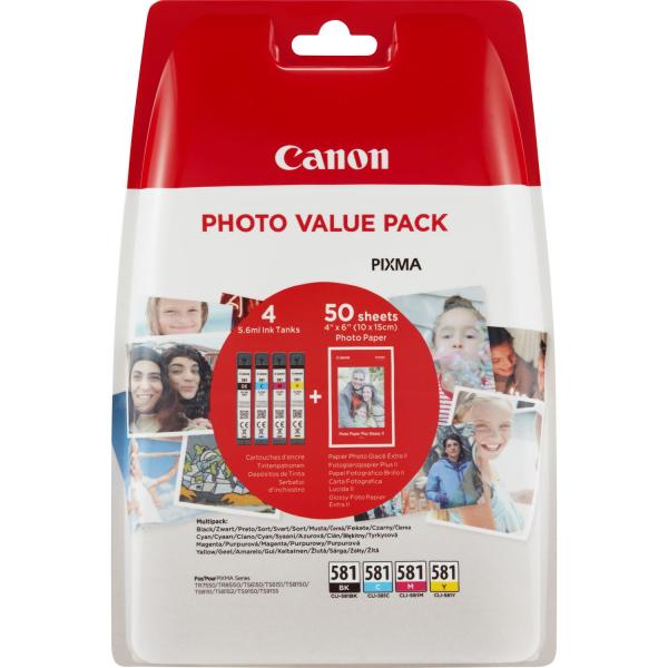 Canon INK CLI-581 BK/ C/ M/ Y PHOTO VALUE BL SEC