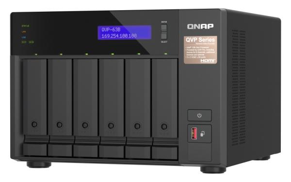 QNAP QVP-63B (4C/ i3/ 16GBRAM/ 6xSATA/ 2xM.2/ 3xUSB3.2/ 1xHDMI/ 2x2, 5GbE/ 2xPCle) 