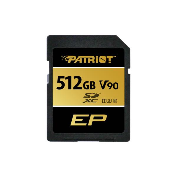 Patriot V90/ SDXC/ 512GB/ 300MBps/ UHS-II U3/ Class 10/ + Adaptér