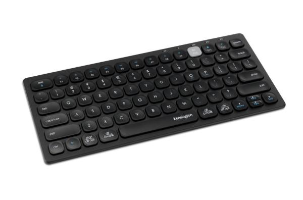 Kensington duální kompaktní klávesnice pro více zařízení/ Bezdrátová USB + Bluetooth/ UK layout/ Černá 