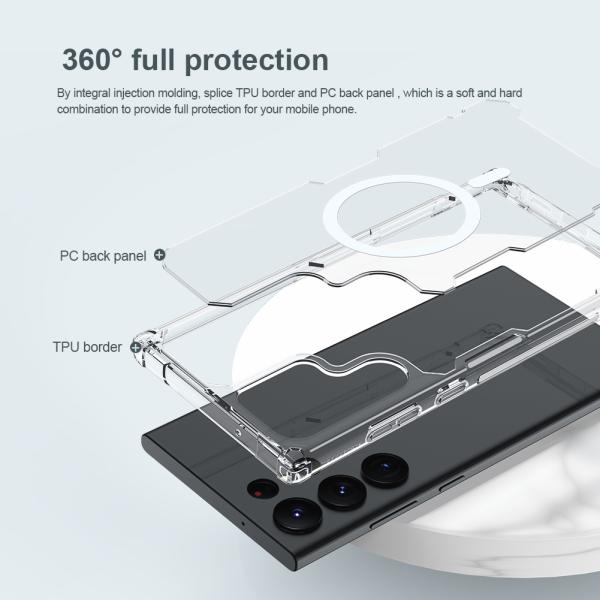 Nillkin Nature TPU PRO Magnetic Kryt pro Samsung Galaxy S23 Ultra Transparent 