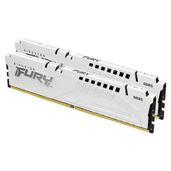 Kingston FURY Beast White/ DDR5/ 32GB/ 5200MHz/ CL40/ 2x16GB/ White