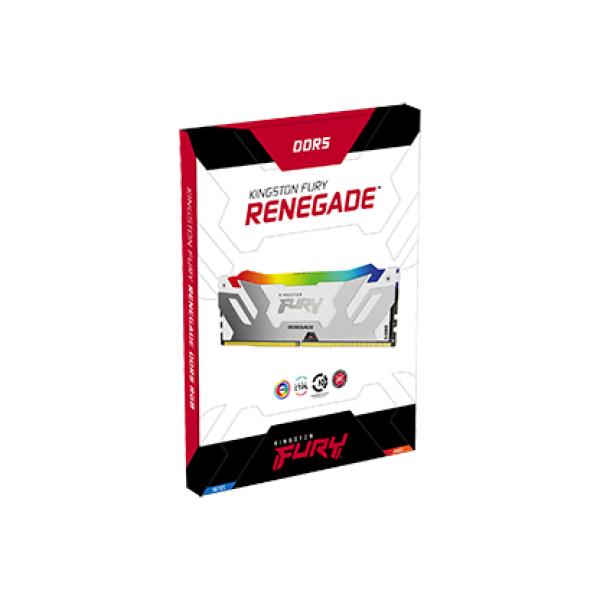 Kingston FURY Renegade/ DDR5/ 16GB/ 6400MHz/ CL32/ 1x16GB/ RGB/ White 