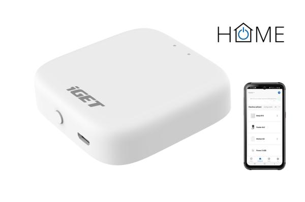 iGET HOME GW1 Control Gateway - brána Wi-Fi/ Zigbee 3.0, podpora Philips HUE, Tuya, Lidl, Android, iOS