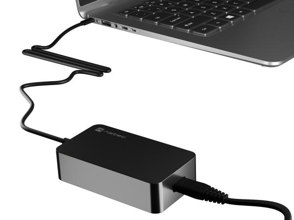 Nabíjačka Natec GRAYLING 65W USB-C pre notebooky, tablety, smartfóny 