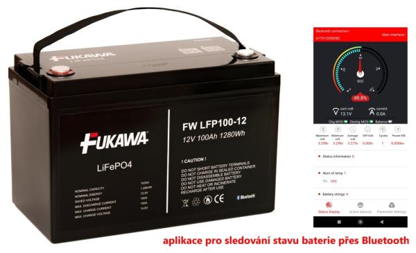FUKAWA LFP100-12 LiFePo4 (12, 8V 100Ah Bluetooth)