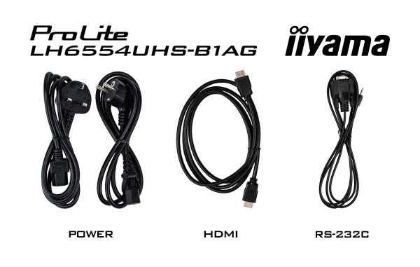 iiyama ProLite/ LH6554UHS-B1AG/ 64, 5"/ IPS/ 4K UHD/ 60Hz/ 8ms/ Black/ 3R 