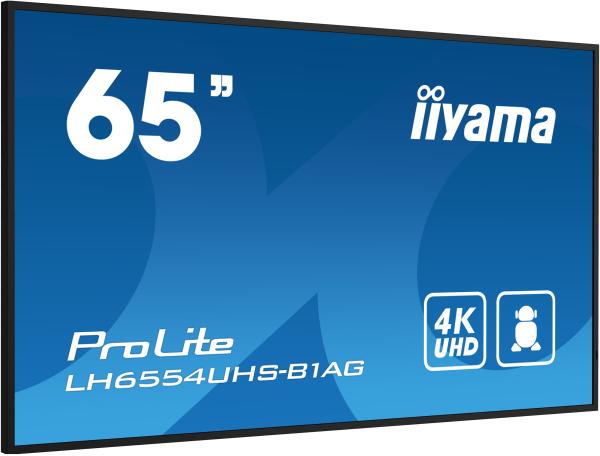 iiyama ProLite/ LH6554UHS-B1AG/ 64, 5"/ IPS/ 4K UHD/ 60Hz/ 8ms/ Black/ 3R 