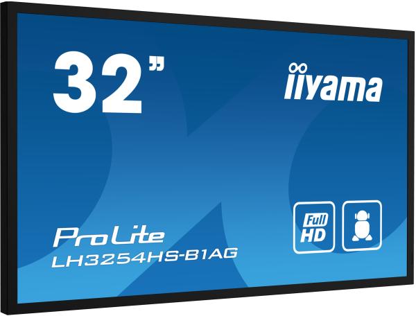 32" iiyama LH3254HS-B1AG: IPS, FHD, 500cd/ m2, 24/ 7 