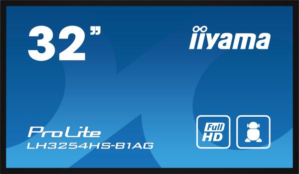 32" iiyama LH3254HS-B1AG: IPS, FHD, 500cd/ m2, 24/ 7