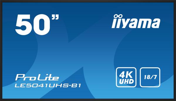 50" iiyama LE5041UHS-B1:VA, 4K UHD, 18/ 7, RJ45, HDMI