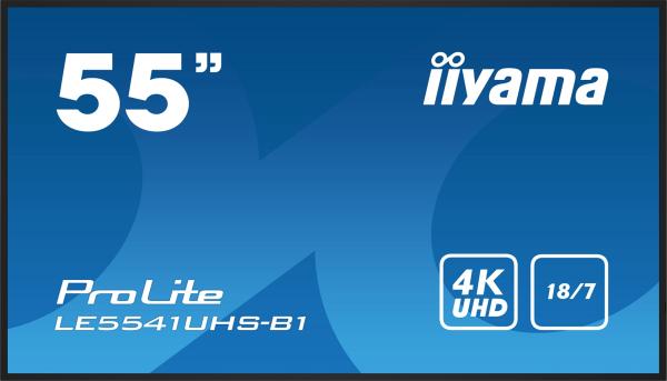 55" iiyama LE5541UHS-B1: IPS, 4K UHD, 18/ 7, RJ45, HDMI