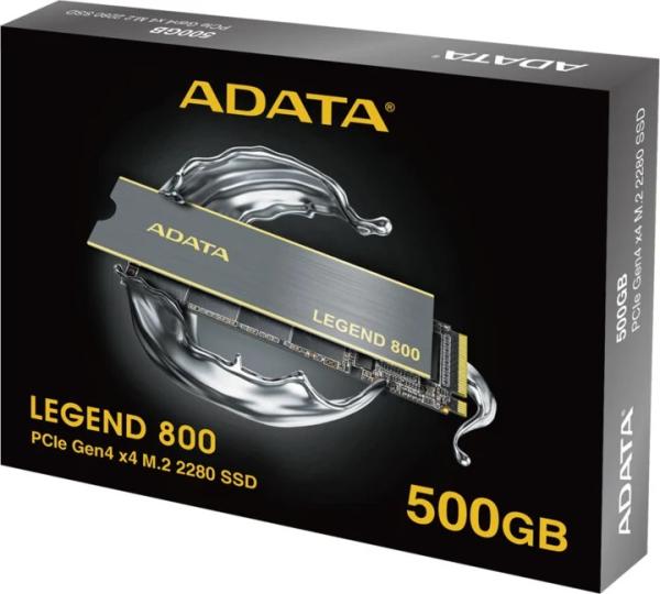 ADATA LEGEND 800/ 500GB/ SSD/ M.2 NVMe/ Čierna/ Heatsink/ 3R 