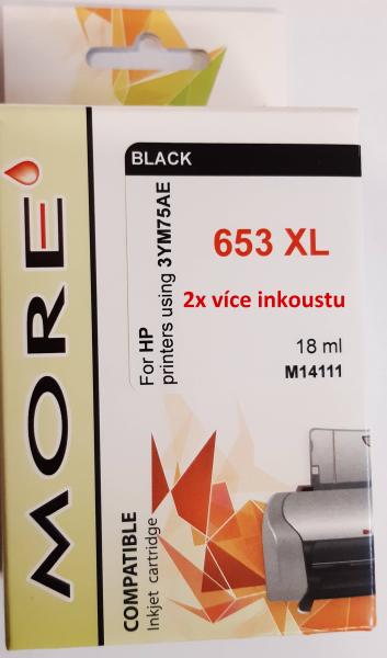 MORE ARMOR ink kompatibilný s HP 3YM75AE (653 XXL)
kapacita 720str.čierna