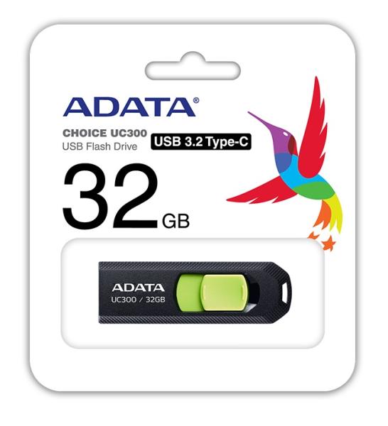 ADATA UC300/ 32GB/ USB 3.2/ USB-C/ Černá