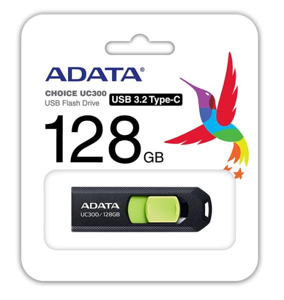 ADATA UC300/ 128GB/ USB 3.2/ USB-C/ Černá