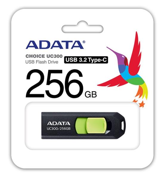 ADATA UC300/ 256GB/ USB 3.2/ USB-C/ Čierna