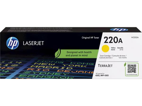 HP 220A Yellow Original LaserJet Toner  (~1,800 pages)