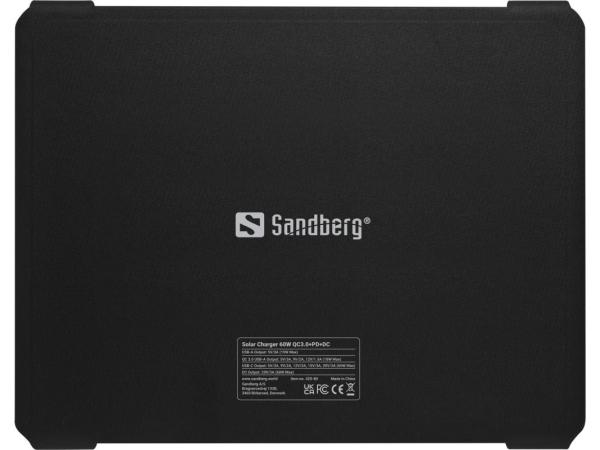 Sandberg solární panel - nabíječka, výkon 60W, QC3.0+PD+DC, černá 