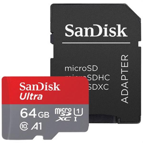 SanDisk Ultra/ micro SDXC/ 64GB/ UHS-I U1 / Class 10/ + Adaptér 