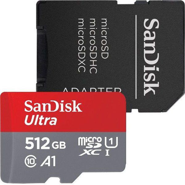 SanDisk Ultra/ micro SDXC/ 512GB/ 150MBps/ UHS-I U1/ Class 10/ + Adaptér