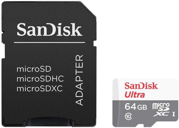 SanDisk Ultra/ micro SDXC/ 64GB/ UHS-I U1 / Class 10/ + Adaptér 