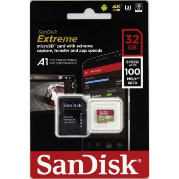SanDisk Extreme/ micro SDHC/ 32GB/ UHS-I U3 / Class 10/ + Adaptér 