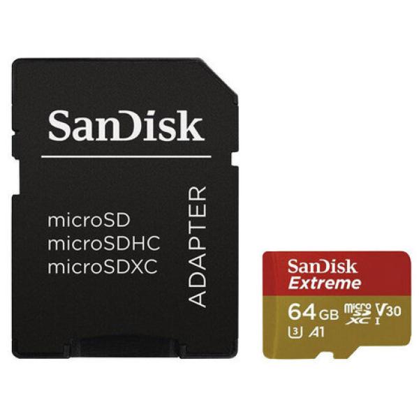 SanDisk Extreme/ micro SDXC/ 64GB/ UHS-I U3 / Class 10/ + Adaptér 