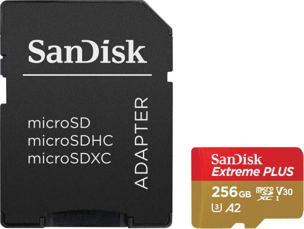 SanDisk Extreme PLUS/ micro SDXC/ 256GB/ UHS-I U3/ Class 10/ + Adaptér 