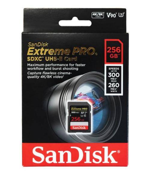 SanDisk Extreme PRO/ SDXC/ 256GB/ 300MBps/ UHS-II U3/ Class 10