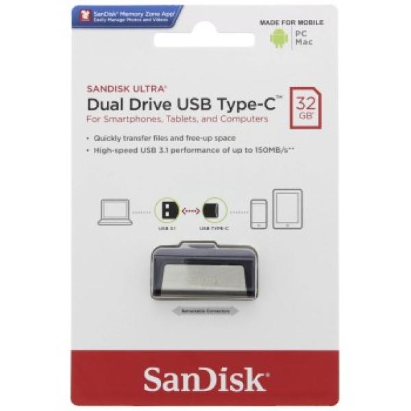 SanDisk Ultra Dual/ 32 GB/ USB 3.1/ USB-A + USB-C 