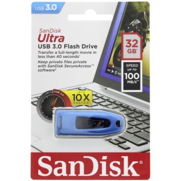 SanDisk Ultra/ 32GB/ USB 3.0/ USB-A/ Modrá 