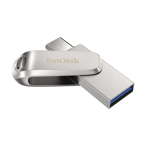 SanDisk Ultra Dual Drive Luxe/ 128GB/ 150MBps/ USB 3.1/ USB-A + USB-C/ Stříbrná 