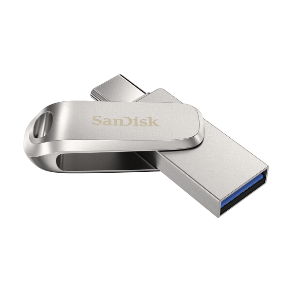 SanDisk Ultra Dual Drive Luxe/ 1TB/ USB 3.1/ USB-A + USB-C/ Strieborná 