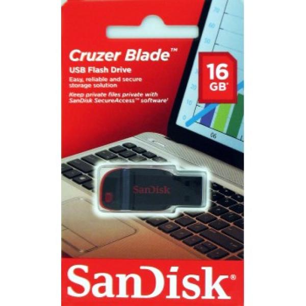 SanDisk Cruzer Blade/ 16GB/ USB 2.0/ USB-A/ Černá 
