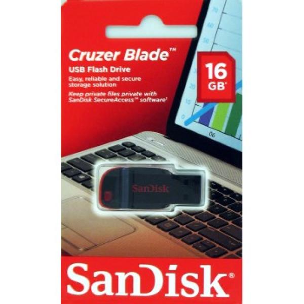 SanDisk Cruzer Blade/ 16GB/ USB 2.0/ USB-A/ Čierna 