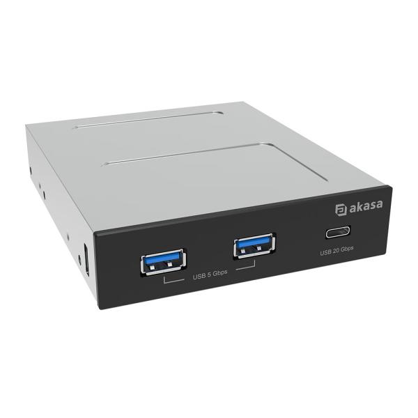 AKASA USB hub USB 20Gbps + 2x 5Gbps Type-A 