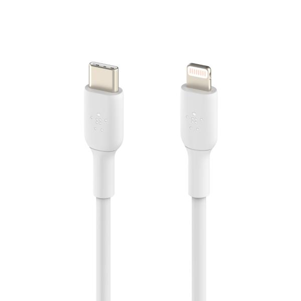 Belkin Lighting to USB-C kábel, 2m, biely 